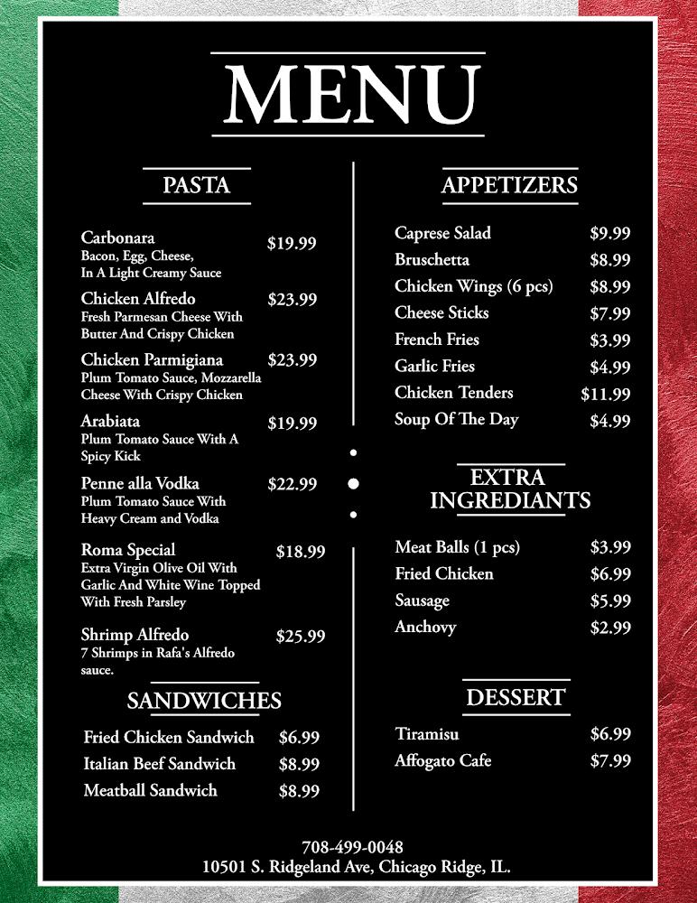 Roma Cafe Chicago Ridge Menu image 1